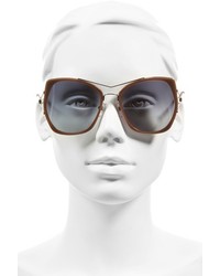 Givenchy 7031s Airy 55mm Oversized Sunglasses Black Gold
