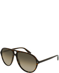 Gucci Acetate Aviator Sunglasses Brown Tortoise