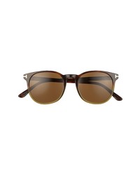 Tom Ford Ansel 51mm Polarized Round Sunglasses