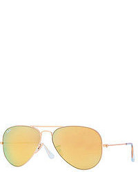 Ray-Ban Aviator Mirrored Sunglasses Brown