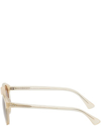 Dries Van Noten Beige Linda Farrow Edition 91 C12 Sunglasses