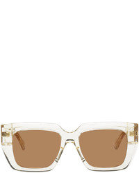 Bottega Veneta Beige Square Sunglasses