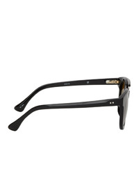 Dries Van Noten Black And Brown Linda Farrow Edition Aviator Sunglasses