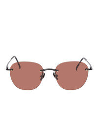 RetroSuperFuture Black And Brown Lou Sunglasses