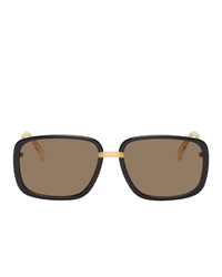 Gucci Black And Gold Gg0787s Sunglasses