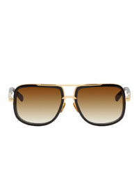 Dita Black And Gold Mach One Sunglasses