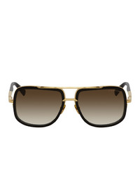Dita Black And Gold Mach One Sunglasses