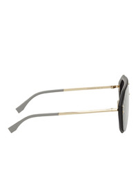 Fendi Black Forever Shield Sunglasses