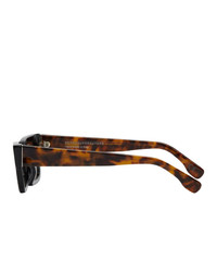 RetroSuperFuture Black Mark Roma Rectangle Sunglasses