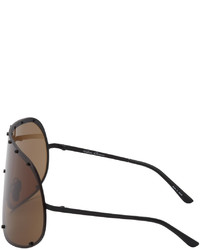 Rick Owens Black Mask Sunglasses