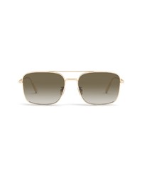 DIOR Blacksuit 60mm Navigator Sunglasses In Shiny Gold Dh Gradient Brown At Nordstrom