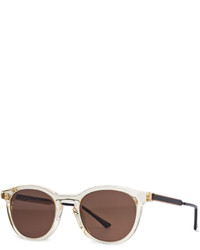 Thierry Lasry Boundary Transparent Round Sunglasses Champagne