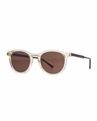 Thierry Lasry Boundary Transparent Round Sunglasses Champagne