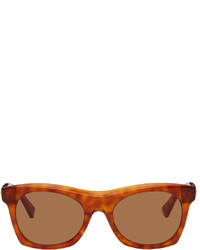 Bottega Veneta Brown Acetate Square Sunglasses