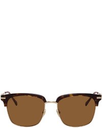 Gucci Brown Gold Square Sunglasses