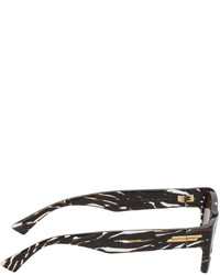 Bottega Veneta Brown Hybrid Zebra Sunglasses