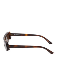 Balenciaga Brown Mask Sunglasses