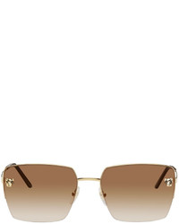 Cartier Brown Panthre De Sunglasses