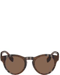 Burberry Brown Round Check Sunglasses