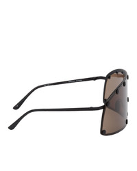 Rick Owens Brown Shielding Sunglasses
