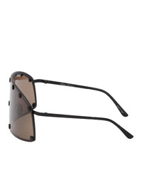 Rick Owens Brown Shielding Sunglasses