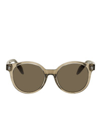 Alexander McQueen Brown Transparent Skull Sunglasses