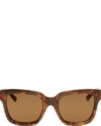 3.1 Phillip Lim Brown Wood Grain Sunglasses