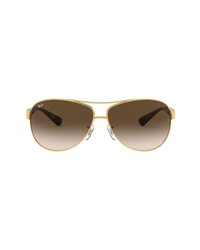 Ray-Ban Bubble Wrap 63mm Aviator Sunglasses In Goldbrown Gradient At Nordstrom