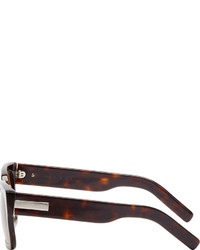 Marni Dark Brown Tortoiseshell Square Sunglasses