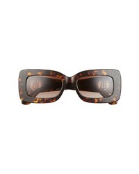 Burberry Dark Havana 52mm Rectangular Sunglasses In Dark Havanabrown Gradient At Nordstrom