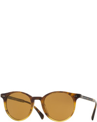 Oliver Peoples Delray Sun 48 Photochromic Sunglasses Dark Brown
