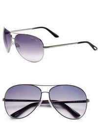 Tom Ford Eyewear Charles Metal Aviator Sunglasses