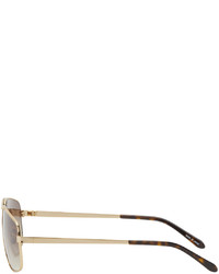 Belstaff Gold Barham Aviator Sunglasses