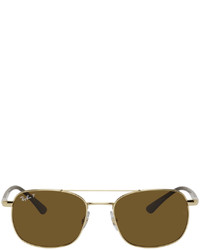 Ray-Ban Gold Brown Rb3670 Chromance Sunglasses
