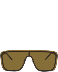 Saint Laurent Gold Brown Sl 364 Mask Sunglasses