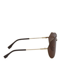 Fendi Gold Forever Shield Sunglasses