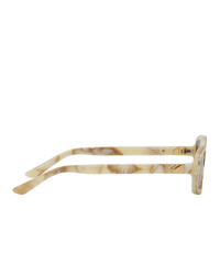 Y/Project Gold Linda Farrow Edition Rectangular Sunglasses