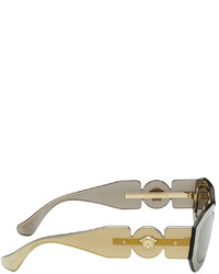 Versace Gold Mirror Medusa Biggie Sunglasses