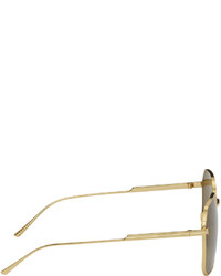Bottega Veneta Gold Octagonal Sunglasses