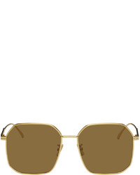 Bottega Veneta Gold Octagonal Sunglasses