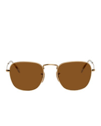 Ray-Ban Gold Rectangular 1969 Sunglasses