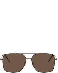Gucci Gold Rectangular Sunglasses