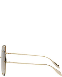 Alexander McQueen Gold Shield Sunglasses