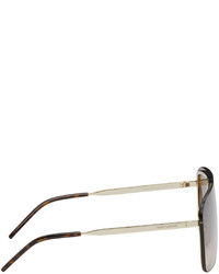 Saint Laurent Gold Sl 364 Mask Sunglasses