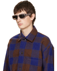 Marc Jacobs Gray Rectangular Sunglasses