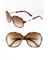 Gucci 58mm Sunglasses Brown Beige Havana One Size