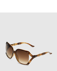 Gucci Square Sunglasses With Bamboo Effect