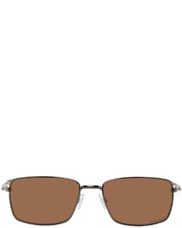 Oakley Gunmetal Brown Square Wire Sunglasses