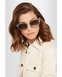 Thierry Lasry Hinky Cat Eye Acetate And Gold Tone Sunglasses Brown