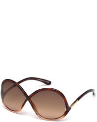 Tom Ford Ivanna Wrap Sunglasses Brownpink